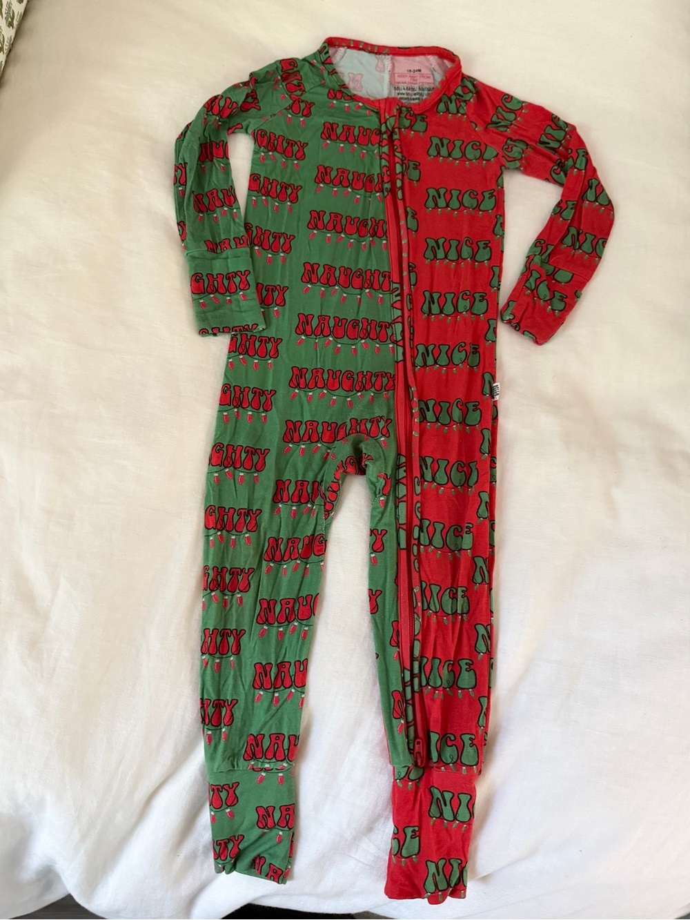 Naughty & Nice Bamboo Sleeper - Christmas PJs, Holiday